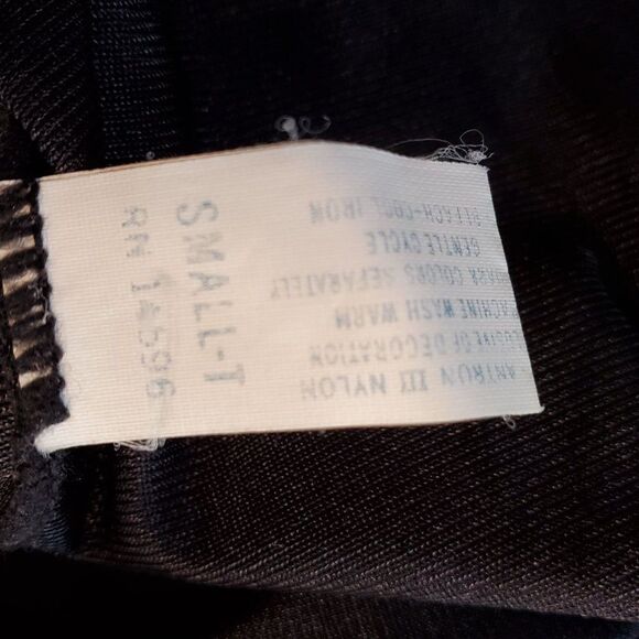 Vintage Kayser Nylon Half Slip Black Sexy Side Lace Panels S Tall - Picture 4 of 4